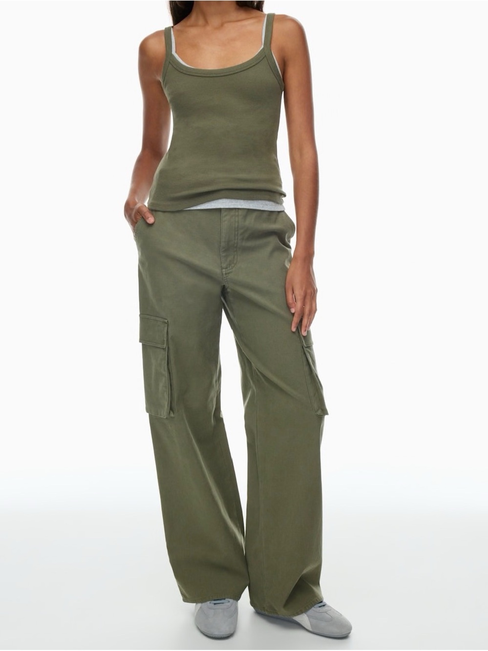 Aritzia Wilfred Free New Highway Cargo Pant Army Green